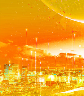 未来都市科幻风夜景