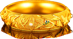 精美黄金雕花手镯