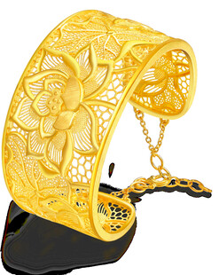 精美镂空黄金手镯