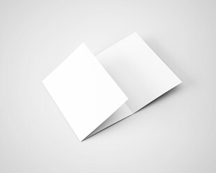 空白三折页传单设计展示样机