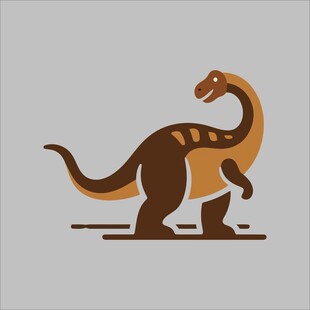 站立的卡通恐龙形象