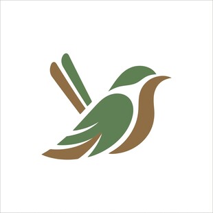 飞翔的绿鸟标志