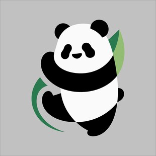 可爱熊猫卡通形象