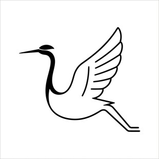 飞翔的仙鹤图标