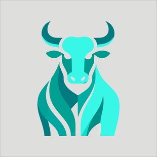 简约风格牛头图标