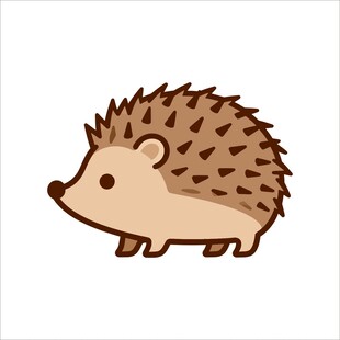 可爱卡通小刺猬形象