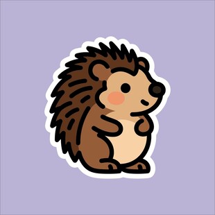 可爱刺猬卡通形象