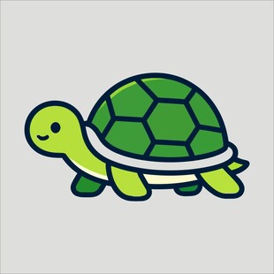 可爱卡通小乌龟形象