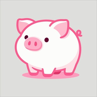 可爱卡通小猪形象