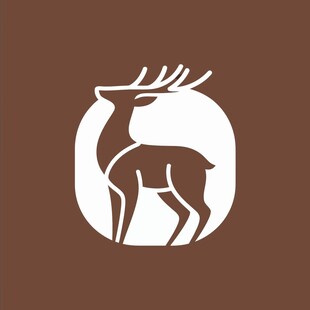 简约鹿形标志设计