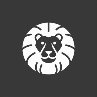 简约狮子头标志设计