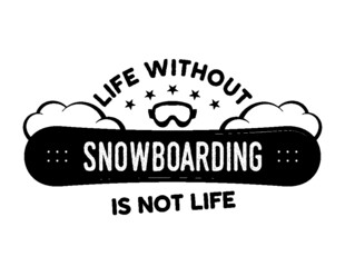 无滑雪不生活的标志设计