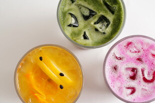 多彩美味果汁饮品展示