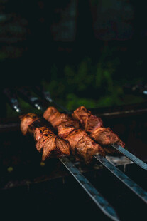 户外烤肉串