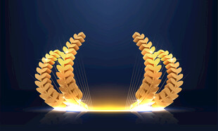 金色荣耀奖杯轮廓