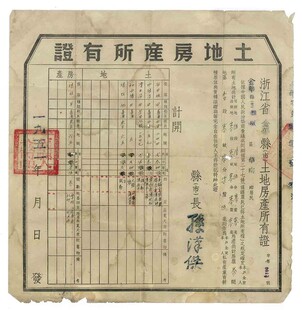 土地房产所有证旧照