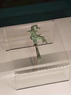 透明展示盒中的绿色小物件