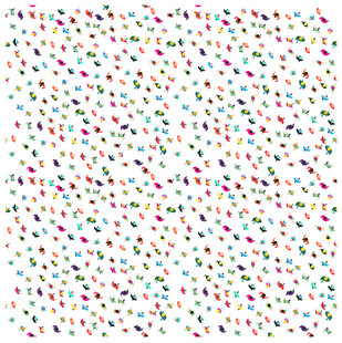 多彩人物俯视图