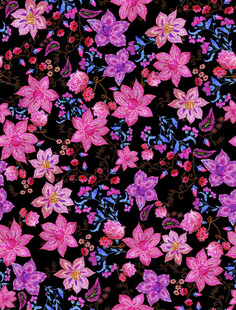 缤纷花卉图案背景