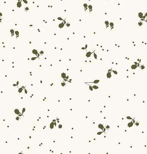 绿叶碎花白色背景图案