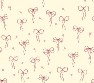 粉色蝴蝶结无缝图案背景