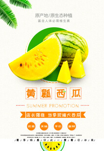 黄瓤西瓜切片展示