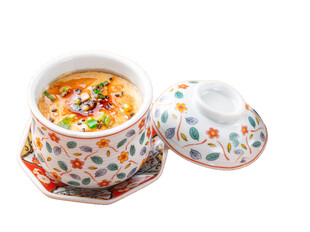 精美花纹碗盛美味汤羹