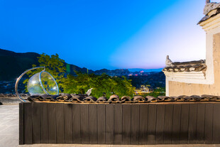 中式庭院夜景玻璃景观球