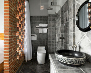 现代风砖砌卫浴空间