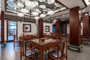 中式典雅餐厅室内场景