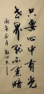 只要心中有光 杨克东书法