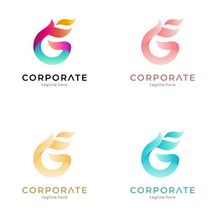 多彩G字母企业标志设计