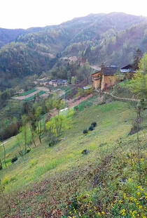 山间村落田园风光美景