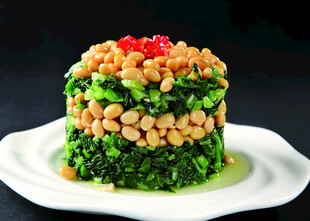 豌豆菠菜塔