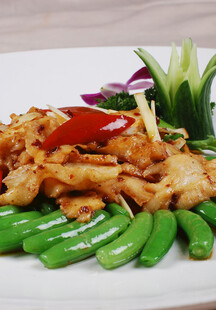 青椒炒肉丝的美味呈现