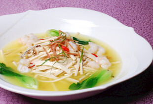 鸡汤笋丝青菜美食图