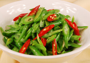 清炒青椒豆角