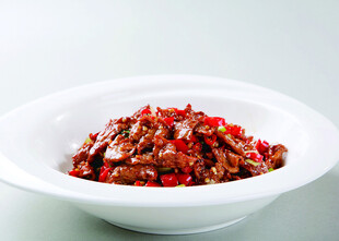 香辣牛肉粒美食特写