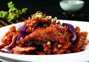 香辣紫椒炒肉片