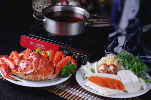 美味海鲜火锅食材展示