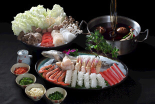 丰盛火锅食材拼盘