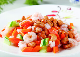 虾仁腰果蔬菜小炒