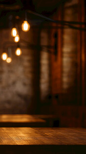 复古室内暖光木质场景