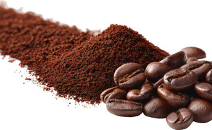 咖啡豆与咖啡粉的组合