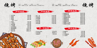 烧烤菜单展示