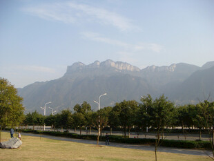 户外青山绿树风景图