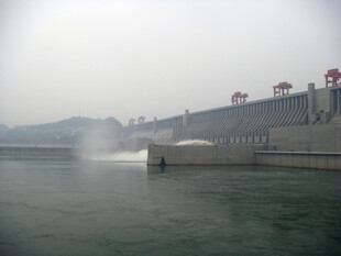 三峡大坝壮观水利景象