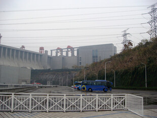 三峡大坝壮观工程景象
