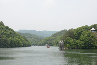青山绿水间的宁静河道