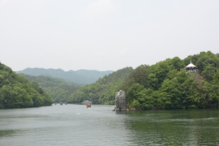 青山绿水间的宁静河道